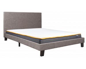 4ft Small Double Berlinda Grey Fabric upholstered bed frame